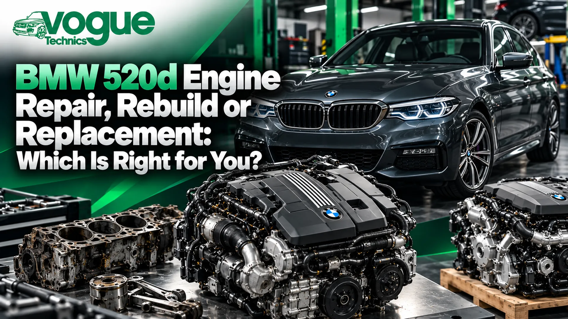 BMW 520d Engine Repair, Rebuild